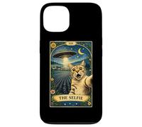 The Selfie Cat Tarot Card UFO Alien Sci Fi Parody Invasion Case for iPhone 13