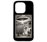 The Selfie Cat Tarot Card UFO Alien Sci Fi Parody Invasion Case for iPhone 15 Pro