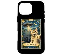 The Selfie Cat Tarot Card UFO Alien Sci Fi Parody Invasion Case for iPhone 16 Pro Max