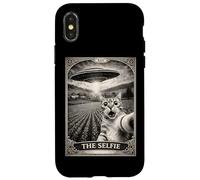 The Selfie Cat Tarot Card UFO Alien Sci Fi Parody Invasion Case for iPhone X/XS