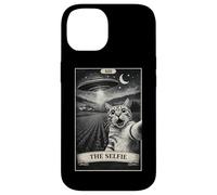 The Selfie Cat Tarot Card UFO Invasion Alien Cat Lover Case for iPhone 14