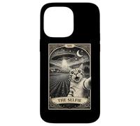 The Selfie Cat Tarot Card UFO Invasion Alien Cat Lover Case for iPhone 14 Pro Max
