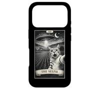 The Selfie Cat Tarot Card UFO Invasion Alien Cat Lover Case for iPhone 17 Pro