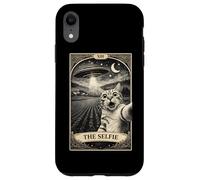 The Selfie Cat Tarot Card UFO Invasion Alien Cat Lover Case for iPhone XR