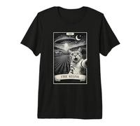 The Selfie Cat Tarot Card UFO Invasion Alien Cat Lover Premium T-Shirt
