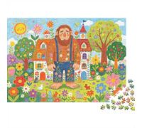 The Selfish Giant Jigsaw Puzzles 1000 Pieces Recycled Material Fable Illustration Puzzles for Elderly Relieve Senile Dementia Fun Family Game Activity Home 52x38cm/1000pcs