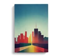 The Sensational City Skyline Canvas Wall Art Print 30x20 Inch