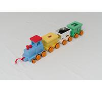 The Sensory Express Wooden Cargo Train Toy, Engine & 3 Sensory Wagons, Montessori Learning Toy for Toddlers, Early Development Gift for Boys & Girls Aged 1-3 Years