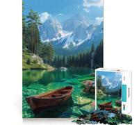 The Serene Mountain Lake Jigsaw Puzzles 1000 Pieces for Adults Reason Skill Toy Calm Relax Exact Cut Heartfelt Gift (38x52cm)
