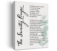 the Serenity Prayer Painting Canvas Wall Art Office Home Decor Bible Verse Poster Picture Christian Scripture Artwork 11.5"x15" (Wooden Framed)