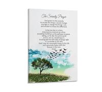 The Serenity Prayer ScriptureWall Art Prints Neutral Vintage Canvas Posters Painting For Home Bedroom Dorm Wall Decor 08x12inch(20x30cm)
