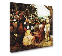 The Sermon Of Saint John The Baptist by Pieter bruegel the elder Canvas Print | Gallery Wrapped 30mm Frame Wall Art | 20x20 inches | Ready to Hang | Classic Religious Picture | Living Room Lounge