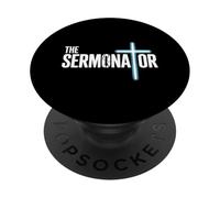 The Sermonator Christian Preacher Faith Humor Church PopSockets Adhesive PopGrip