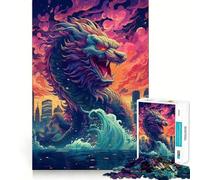 The Serpent Sea Guardian Teenagers 1000 Piece Jigsaw Puzzle Memory Gain Light Relax Design Assembly Wall Art Decor (38x26cm)