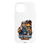 The Server Is Fine IT Support Humor Case for iPhone 15