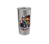 The Server is Fine IT Support Humor Stainless Steel Insulated Tumbler