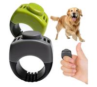 The Set of Easy Clicking Finger Ring Clicker Dog Trainer for Dogs Cats Horses traing Allowing Effective Versatile Training (2pcs Grey+Green)