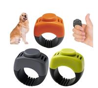 The Set of Easy Clicking Finger Ring Dog Training Clicker for Dogs Cats Horses traing Allowing Effective Versatile Training (3pcs Grey+Green+Orange)