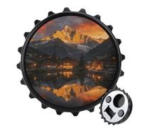 The Setting Sun Shines on The Snow-capped Peaks Bottle Opener Funny Magnetic Beer Bottle Opener for Refrigerator Wall Mounted Strong Magnet for Fridge Decorative Beer Opener Gift for Boyfriend Husband