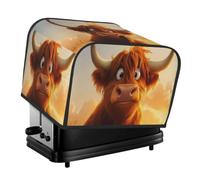 The Setting Sun Wears Down The Ox Bread Toaster Oven Dustproof Cover Heat-Resistant Universal Fits Most Standard 4 Slice Toasters Cloth With Fingerprint Protection