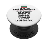 The Seven Basic Food Groups Funny Bulgarian PopSockets Adhesive PopGrip