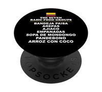 The Seven Basic Food Groups Funny Colombian PopSockets Adhesive PopGrip