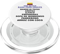 The Seven Basic Food Groups Funny Colombian PopSockets PopGrip for MagSafe