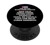 The Seven Basic Food Groups Funny Cuban PopSockets Adhesive PopGrip
