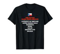 The Seven Basic Food Groups Funny Czech Value Graphic T-Shirt