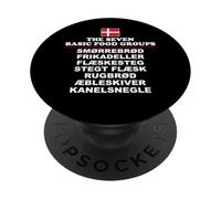 The Seven Basic Food Groups Funny Danish PopSockets Adhesive PopGrip