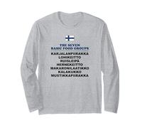 The Seven Basic Food Groups Funny Finnish Long Sleeve T-Shirt