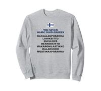 The Seven Basic Food Groups Funny Finnish Sweatshirt