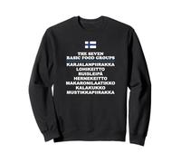 The Seven Basic Food Groups Funny Finnish Sweatshirt