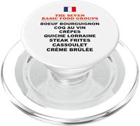 The Seven Basic Food Groups Funny French PopSockets PopGrip for MagSafe