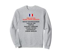 The Seven Basic Food Groups Funny French Sweatshirt