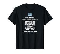 The Seven Basic Food Groups Funny Greek Value Graphic T-Shirt