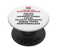 The Seven Basic Food Groups Funny Hungarian PopSockets Adhesive PopGrip