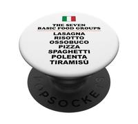 The Seven Basic Food Groups Funny Italian PopSockets Adhesive PopGrip