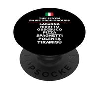 The Seven Basic Food Groups Funny Italian PopSockets Adhesive PopGrip