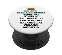 The Seven Basic Food Groups Funny Lithuanian PopSockets Adhesive PopGrip