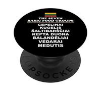 The Seven Basic Food Groups Funny Lithuanian PopSockets Adhesive PopGrip