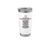 The Seven Basic Food Groups Funny Polish Stainless Steel Insulated Tumbler