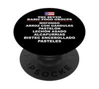 The Seven Basic Food Groups Funny Puerto Rican PopSockets Adhesive PopGrip