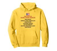 The Seven Basic Food Groups Funny Puerto Rican Pullover Hoodie