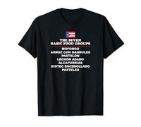 The Seven Basic Food Groups Funny Puerto Rican T-Shirt