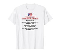 The Seven Basic Food Groups Funny Puerto Rican T-Shirt