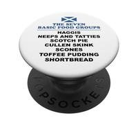 The Seven Basic Food Groups Funny Scottish PopSockets Adhesive PopGrip