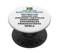 The Seven Basic Food Groups Funny Swedish PopSockets Adhesive PopGrip