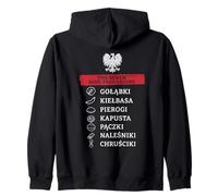 The Seven Basic Food Groups Golabki Kielbasa Pierogi Polish Zip Hoodie