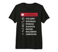 The Seven Basic Food Groups Golabki Kielbasa Pierogi Polska Premium T-Shirt